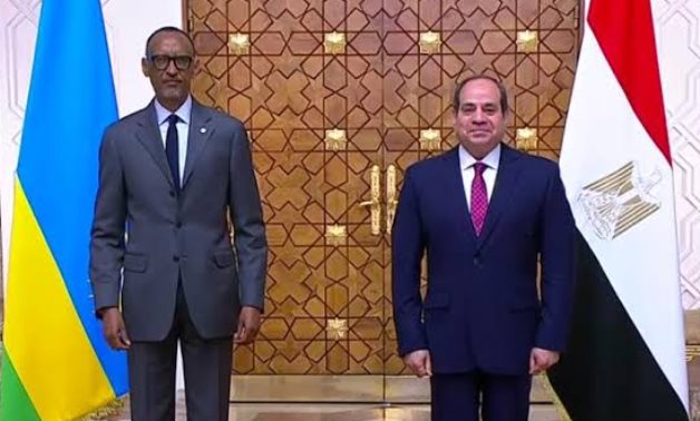 الرئيسان المصري والرواندي عبد الفتاح السيسي وبول كاجامي